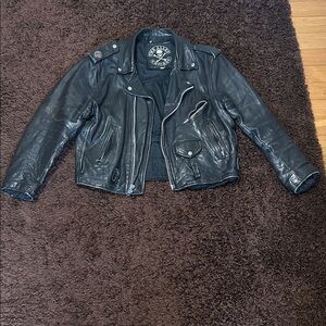 80’s Vintage Punk
 “The Alley Chicago”
leather motorcycle jacket.